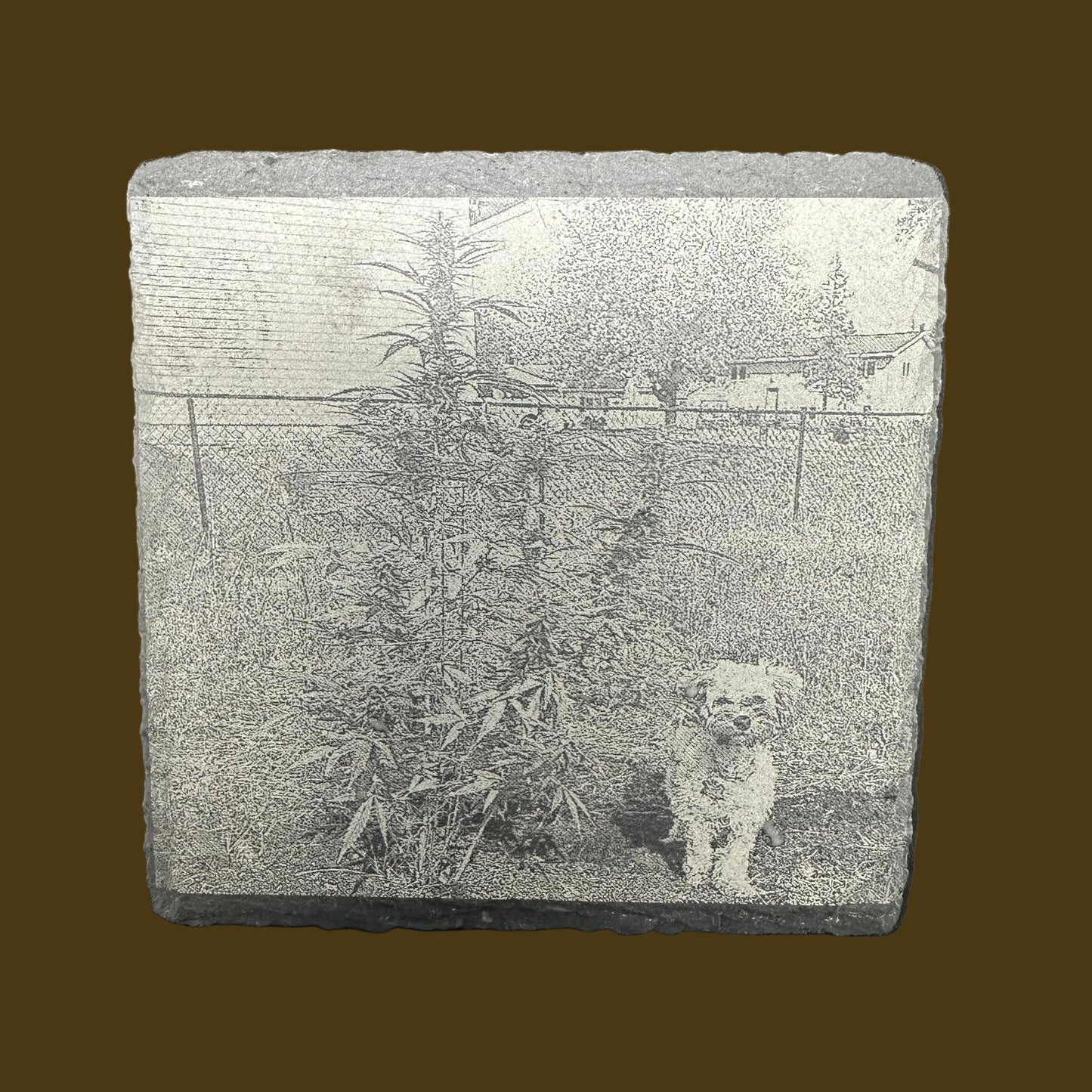 Custom Rock Slate Coaster Set