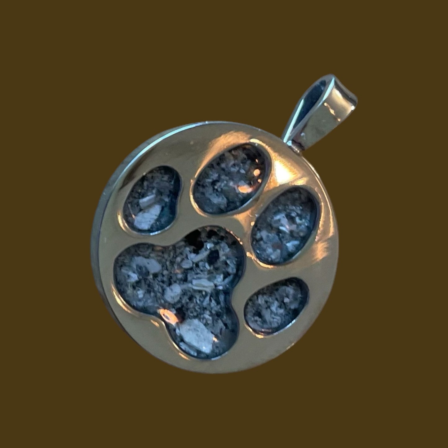 Paw Print Memorial Ashes Pendant